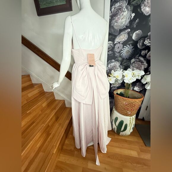 BHLDN Sachin & Babi Hadley V-Neck Back-Bow Empire Gown/ Size 4 - Picture 7 of 10